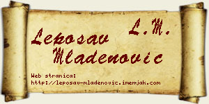 Leposav Mladenović vizit kartica